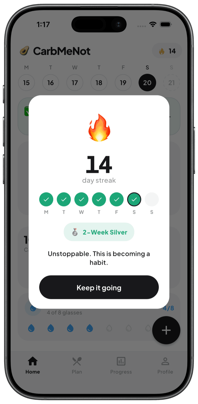 Streaks & fasting — Stay consistent